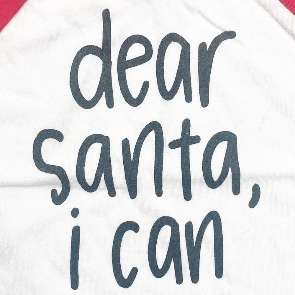 Tink & Key Dear Santa I Can Explain baby baseball tee